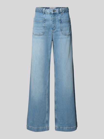 Straight Fit Jeans mit Eingrifftaschen Shop The Look MANNEQUINE
