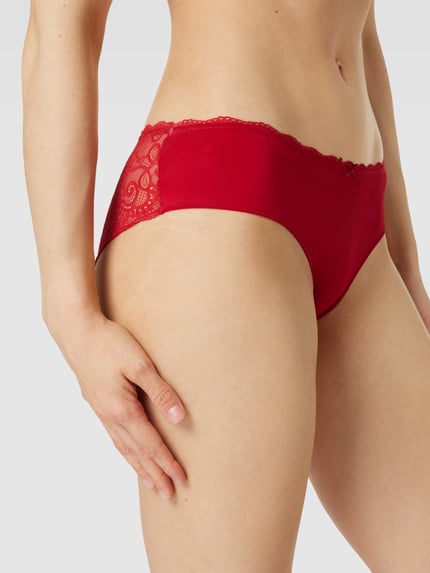 Mey Heupslip met kanten inzet Rood - 3