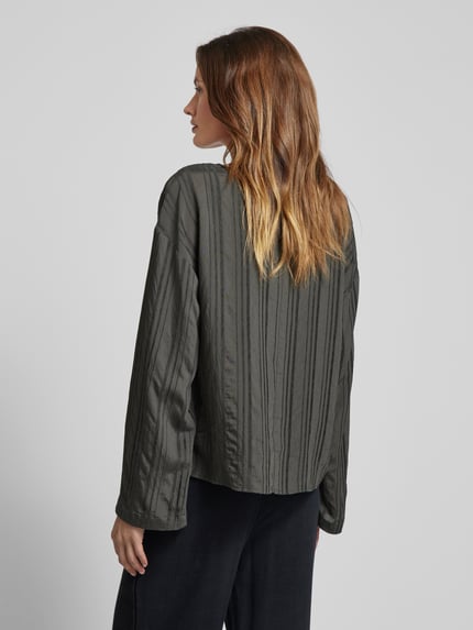 Jake*s Studio Woman Blusenshirt aus Viskose-Mix mit Rundhalsausschnitt Anthrazit 5