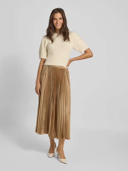 VERO MODA Regular Fit Strickpullover mit Woll-Anteil Modell 'NOVAH' Ecru 1
