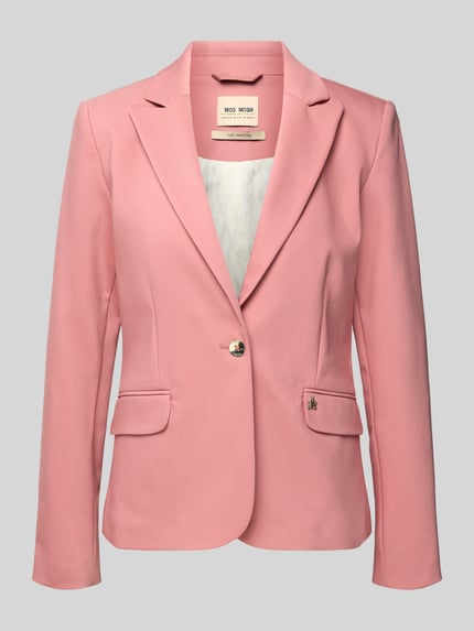 Produktfoto, Regular Fit Blazer mit Pattentaschen Modell 'Blake' von MOS MOSH in Rosa, Baumwoll-Mix mit Stretch, Reverskragen, glatte Textur