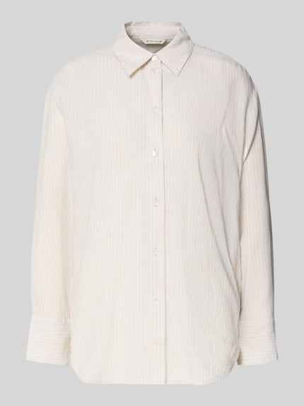 Tom Tailor Oversize Langarmbluse aus Leinen-Viskose-Mix Beige 2