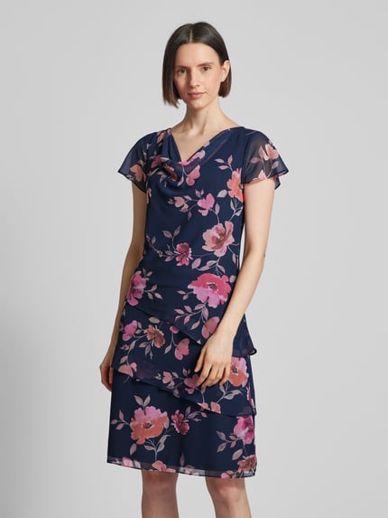 Christian Berg Cocktail Sukienka koktajlowa o długości do kolan z efektem stopniowania Ciemnoniebieski 4