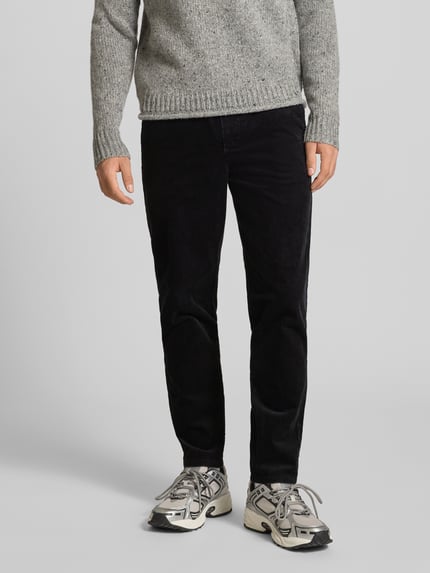ONLY & SONS Spodnie sztruksowe o kroju tapered z mieszanki bawełny model ‘LINUS’ Czarny 4