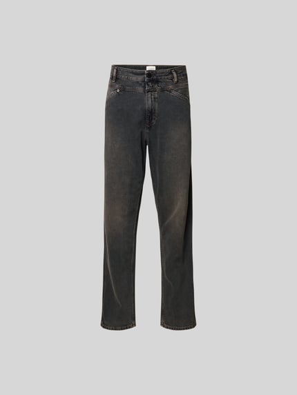Straight Fit Jeans mit Logo-Patch Shop The Look MANNEQUINE