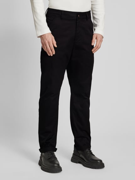 Tom Tailor Denim Loose Fit Stoffhose aus reiner Baumwolle mit schmalem Bein Black 4