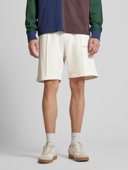 ONLY & SONS Regular Fit Sweatshorts mit fixierten Bügelfalten Offwhite 4
