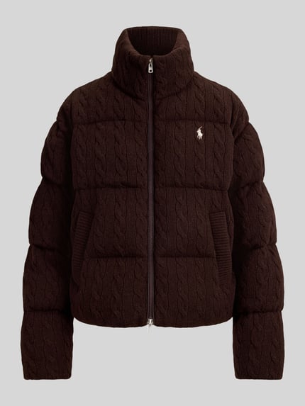 Polo Ralph Lauren Regular fit gewatteerd jack van mix van wol en kasjmier Chocoladebruin - 2