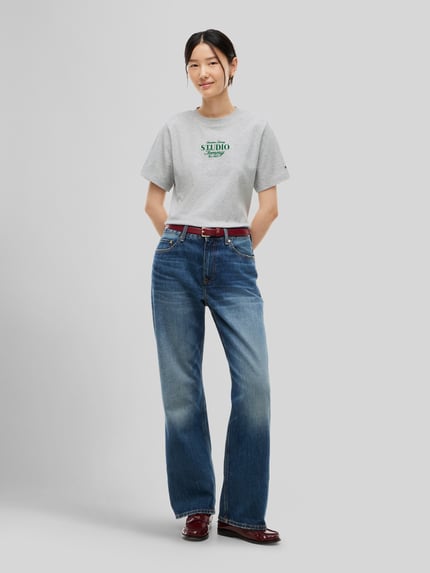 Tommy Hilfiger T-shirt met logoprint Lichtgrijs - 1