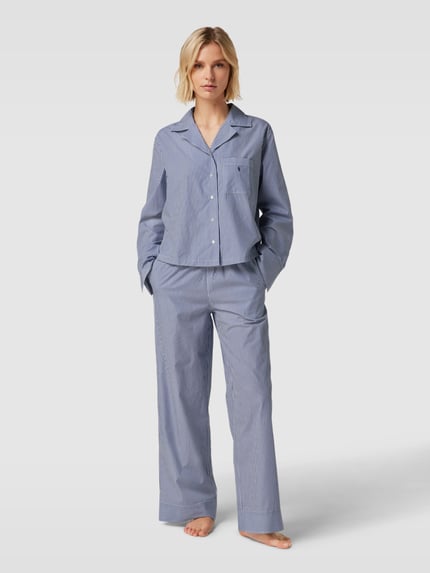 Polo Ralph Lauren Pyjama mit Streifenmuster Marine 1