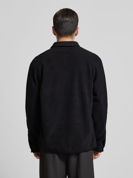 BOSS Green Regular fit fleecesjack met ritszakken, model 'ST_HOLE19' Zwart - 5