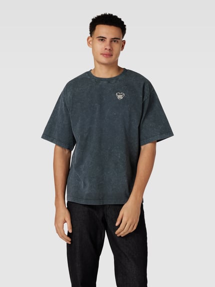 NO BYSTANDERS® T-shirt z okrągłym dekoltem i krótkim rękawem Czarny 4