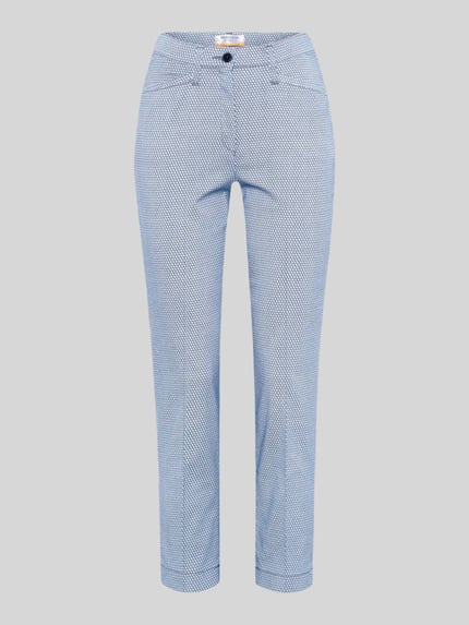 Raphaela By Brax regular fit chino van katoenmix model 'LORELLA' Donkerblauw - 2