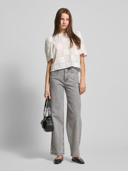 VILA Jeans met 5-pocketmodel, model 'FREYA' Lichtgrijs - 1