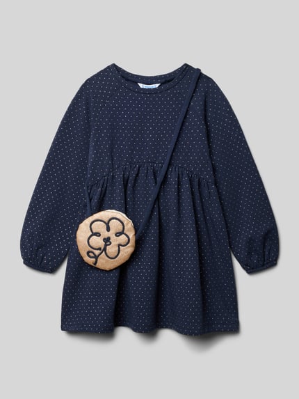 Mayoral Jurk met bloemenapplicatie Marineblauw - 1