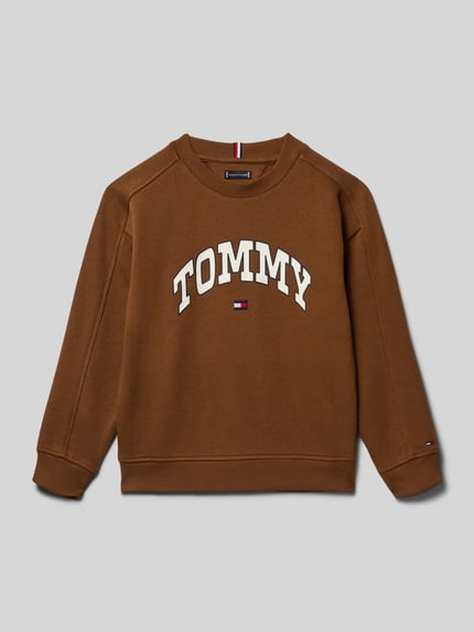 Tommy Hilfiger Kids Regular Fit Sweatshirt aus Baumwoll-Mix Cognac 1