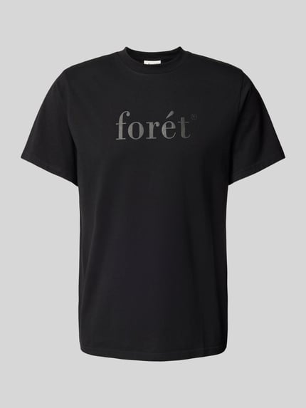 Forét T-Shirt mit Label-Print Modell 'AMBER' Black 2