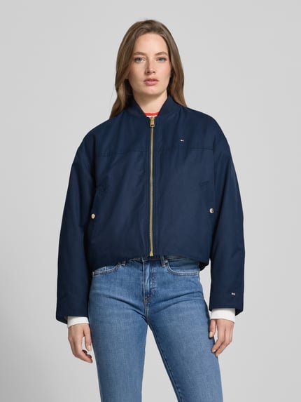 Tommy Hilfiger Regular Fit Bomberjacke aus Baumwoll-Mix Marine 4
