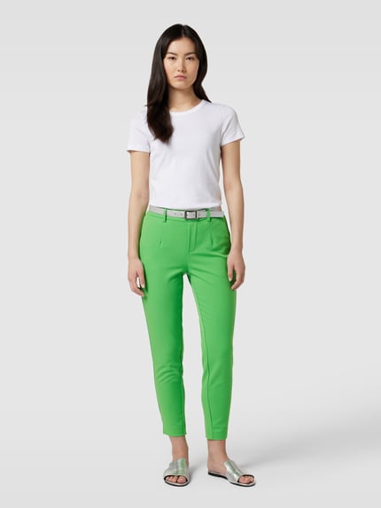 OBJECT Slim Fit Stoffhose mit Eingrifftaschen Modell 'Lisa' Gruen 1