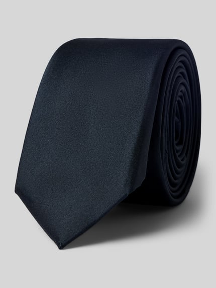 OLYMP Level 5 Stropdas van pure zijde in effen look Marineblauw - 1