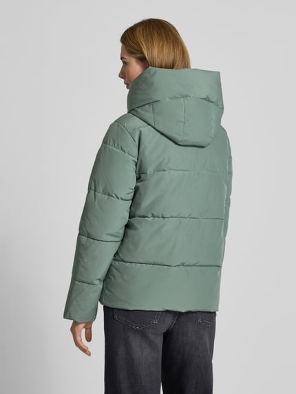Mazine Regular fit gewatteerd jack met gevoerde opstaande kraag Rietgroen - 5