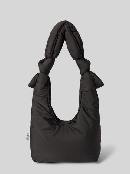 Lefrik Handtasche mit Knotendetails Modell 'BIWA' Black 4