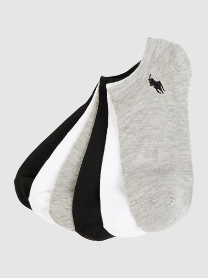 Polo Ralph Lauren Sneakersocken mit Stretch-Anteil im 6er-Pack Mittelgrau Melange 1