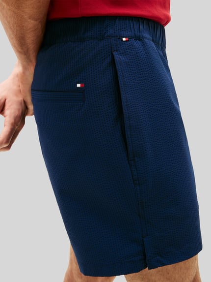 Tommy Hilfiger regular fit short van seersucker model 'DOVER' Donkerblauw - 3