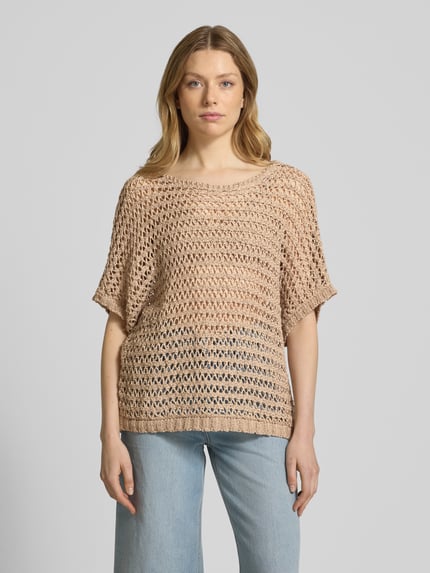 b.young Strickpullover mit Fledermausärmeln Modell 'MARAX' Sand 4
