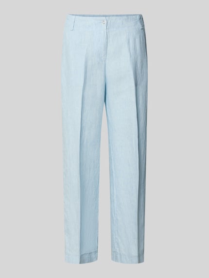 Productfoto, Straight Fit Leinenhose met elastische band van Brax, look: effen, pasvorm: straight, 7/8-lengte, met bandplooi, materiaal: linnen