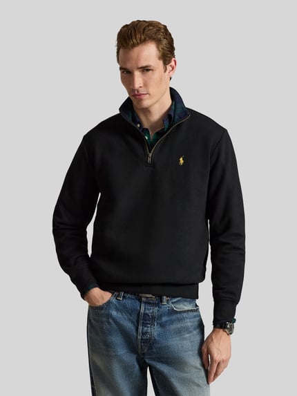 Polo Ralph Lauren Sweatshirt mit Troyerkragen Black 4