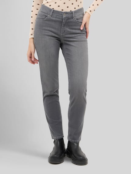 ANGELS Slim Fit jeans van katoenmix model 'CICI' Antraciet - 4