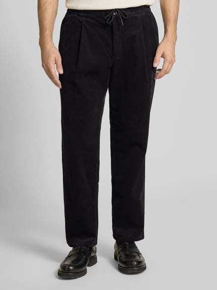 MCNEAL Regular fit corduroy broek met tunnelkoord Zwart - 4
