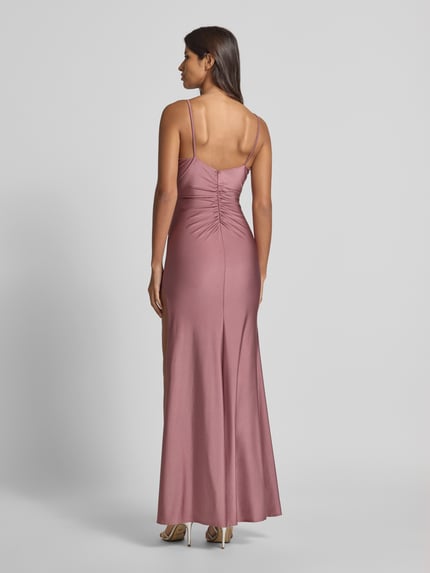 Mascara Abendkleid mit seitlichen Raffungen Altrosa 5