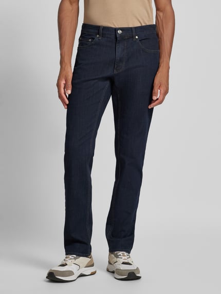 Brax Comfort fit jeans in 5-pocketmodel model 'Cooper' Marineblauw - 4