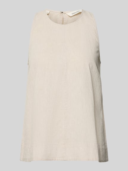 Selected Regular Fit Blusentop aus Leinen-Baumwoll-Mix Modell 'LUISA' Beige 2