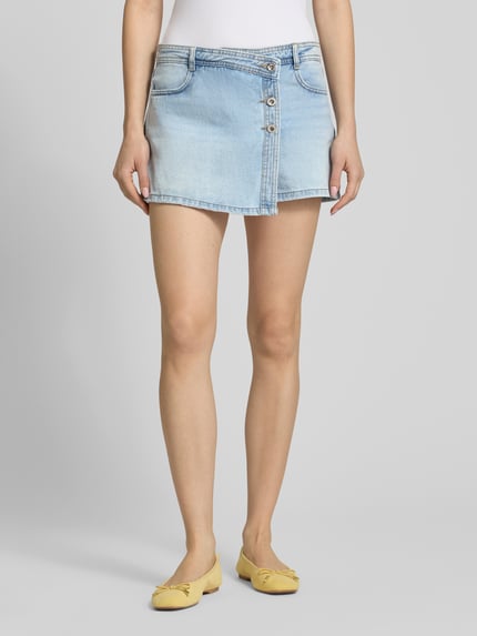 ONLY regular fit jeansskort van puur katoen model 'LESLY' Jeansblauw gemêleerd - 4
