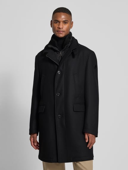 JOOP! COLLECTION Lange jas van wolmix, model 'Mikos' Zwart - 4