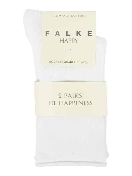 FALKE Sokken met stretch in een set van 2 paar, model 'Happy' Wit - 2