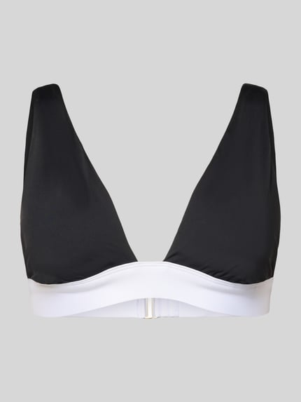 Lauren Ralph Lauren Bikini-Oberteil mit Kontrastbund Black 1