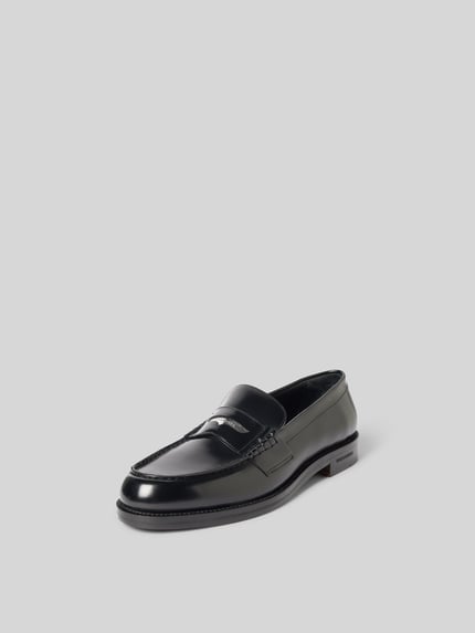 Dsquared2 Mokasyny ze skóry naturalnej Czarny 2