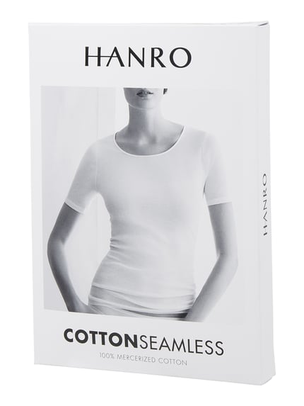HANRO T-Shirt aus Baumwolle Modell 'Cotton Seamless' Black 3