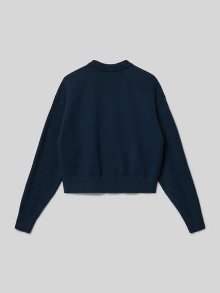 Garcia Strickpullover mit gerippten Abschlüssen Marine 3