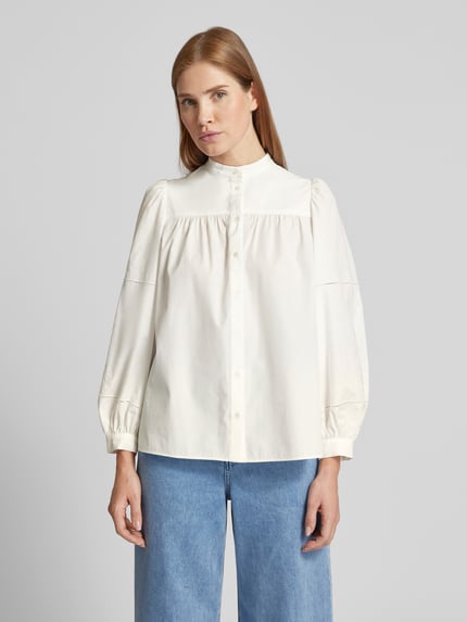 Weekend Max Mara Regular fit blouse met opstaande kraag, model 'RIBALDO' Wit - 4
