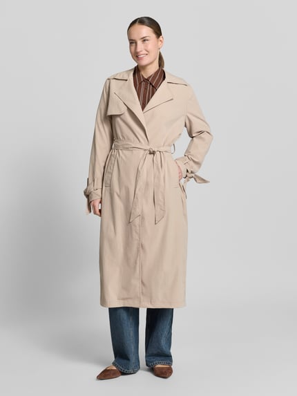 zero Trenchcoat mit Reverskragen und Bindegürtel Sand 1