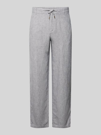 Linnen broek met strikceintuur model 'KARL MYKONOS' Shop The Look MANNEQUINE