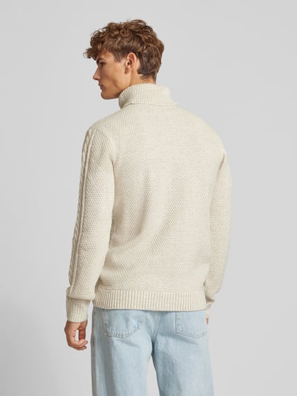 Blend Strickpullover mit Zopfmuster Offwhite 5