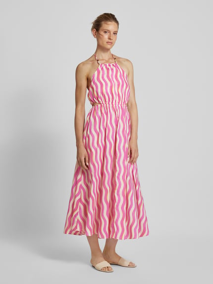 MANGO Midikleid mit Neckholder Modell 'IBIZA' Pink 1