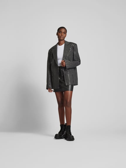 Nanushka Minirok in leerlook Zwart - 1
