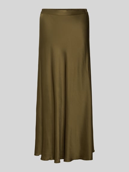 Midirock aus Viskose mit elastischem Bund Shop The Look MANNEQUINE
